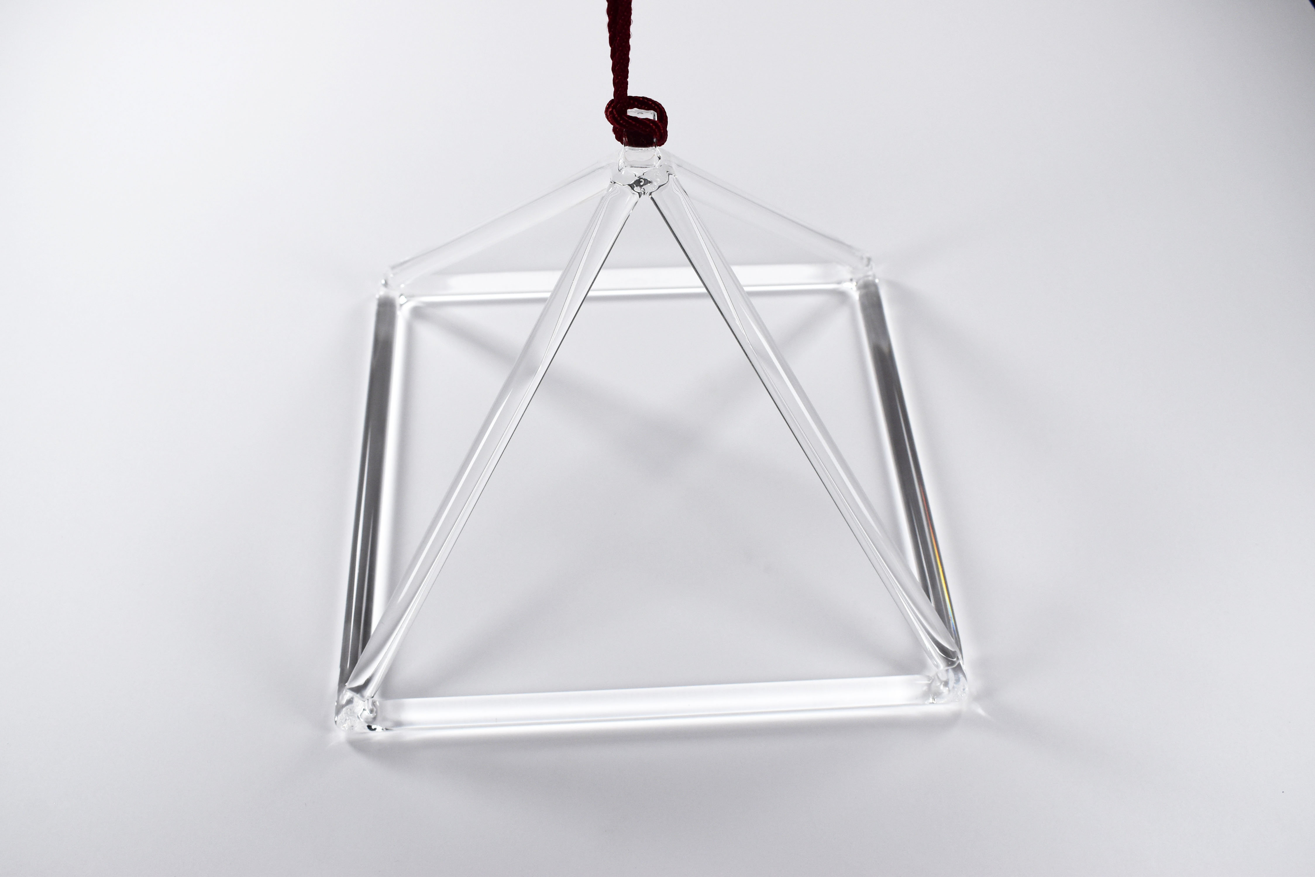 Transparent Quartz Crystal Singing Pyramid — 10 Inch